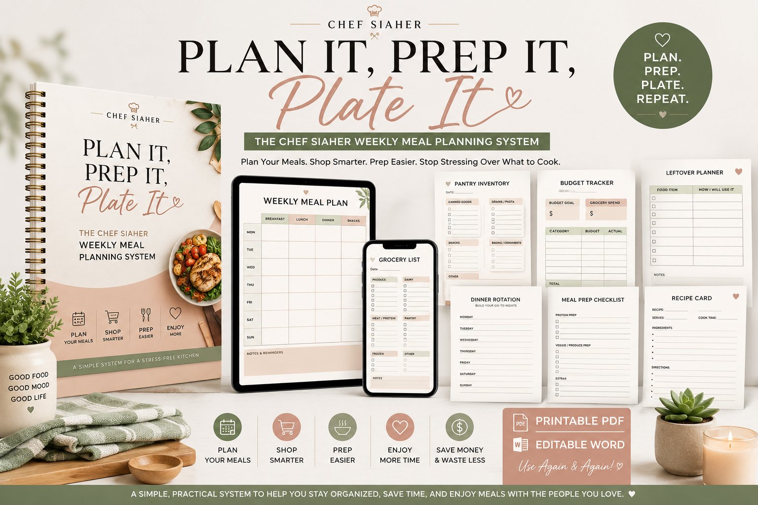 Plan It, Prep It, Plate It The Chef Siaher Weekly Meal Planning System - Image 2