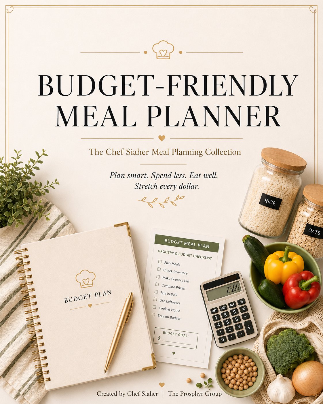 Budget-Friendly Meal Planner The Chef Siaher Meal Planning Collection