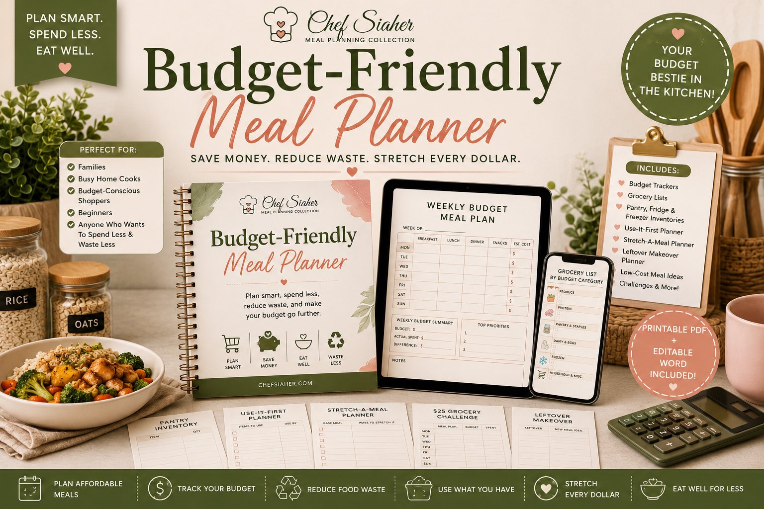Budget-Friendly Meal Planner The Chef Siaher Meal Planning Collection - Image 2
