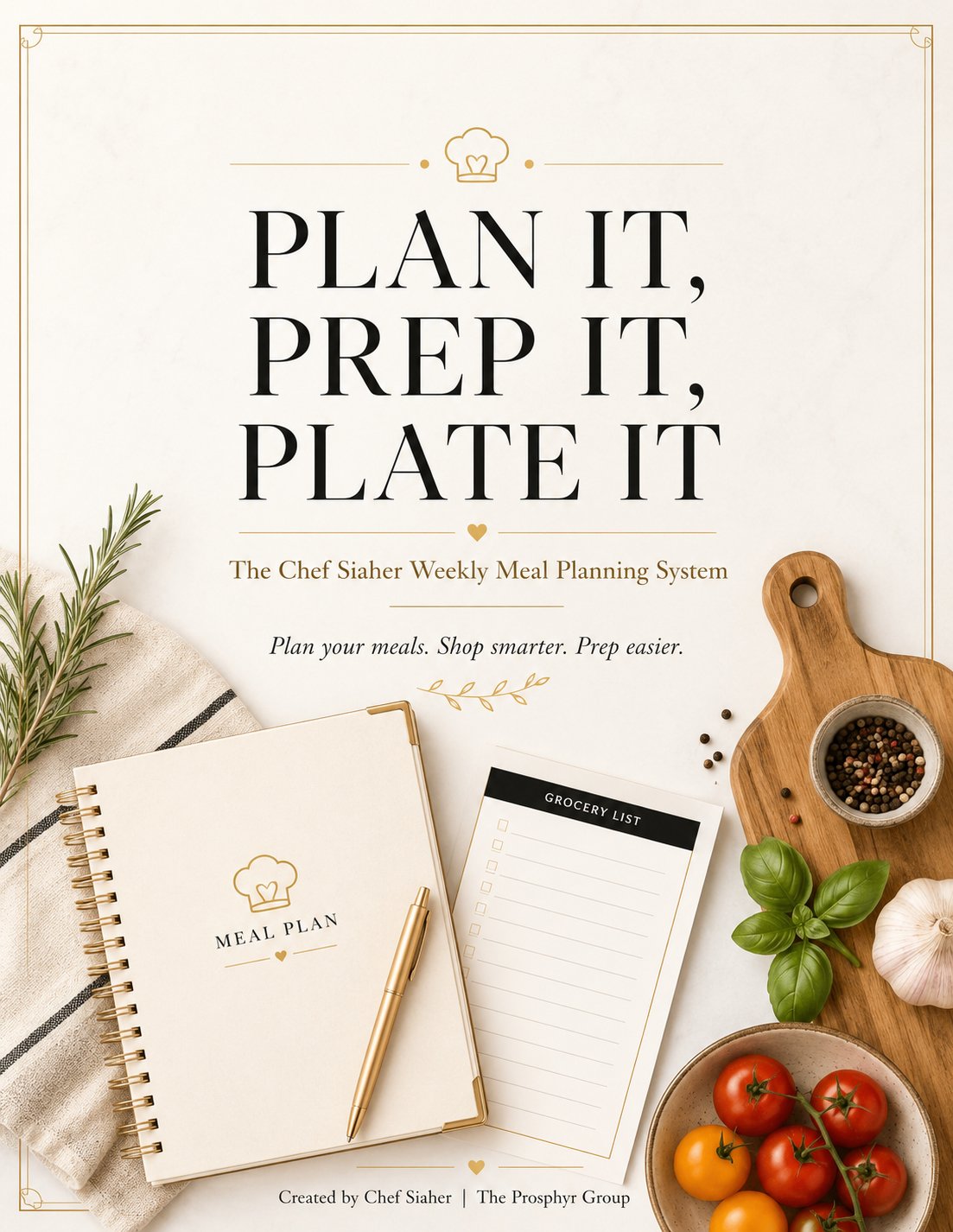 Plan It, Prep It, Plate It The Chef Siaher Weekly Meal Planning System