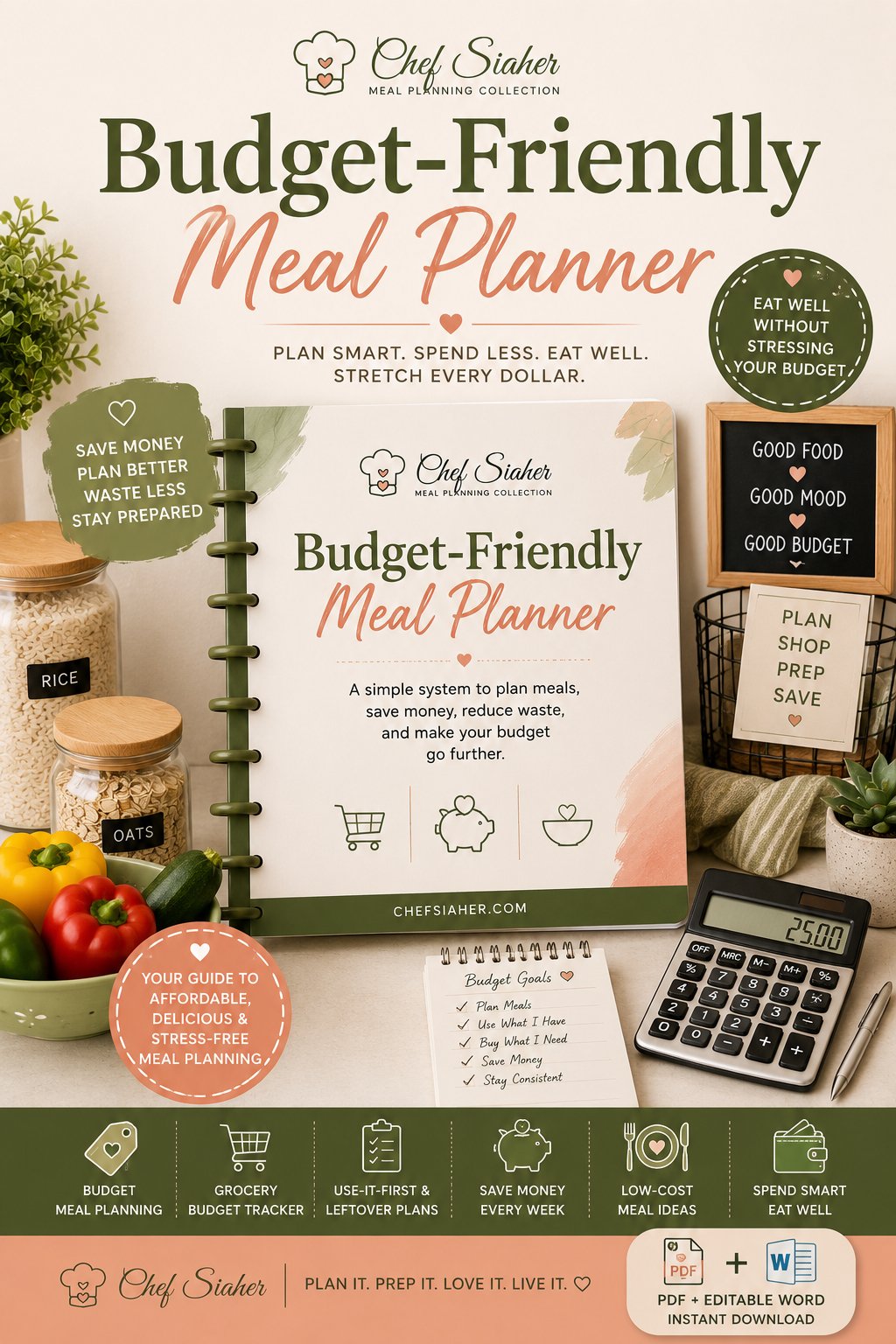 Budget-Friendly Meal Planner The Chef Siaher Meal Planning Collection - Image 3