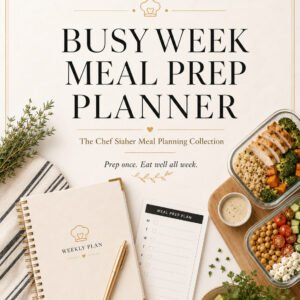 Busy Week Meal Prep Planner The Chef Siaher Meal Planning Collection